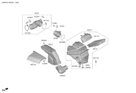 2025 Kia Sorento Gas Air Cleaner Diagram 2