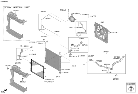 2025 Kia Sorento Gas Engine Cooling System Diagram 2