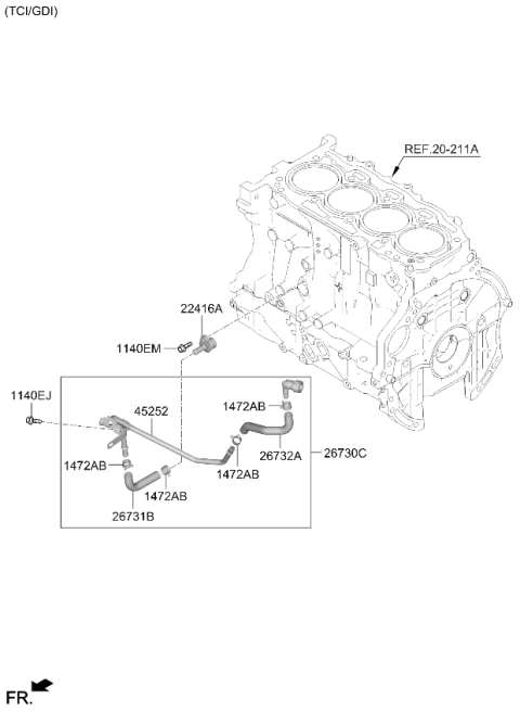 2025 Kia Sorento Gas Rocker Cover Diagram 4