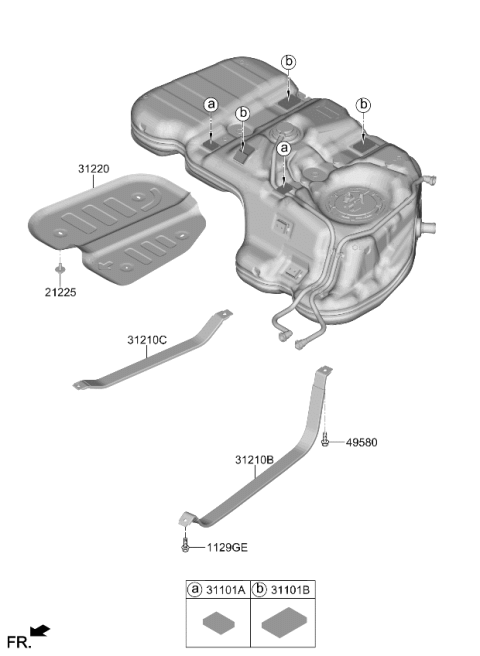 2025 Kia Sorento Gas Fuel System Diagram 2