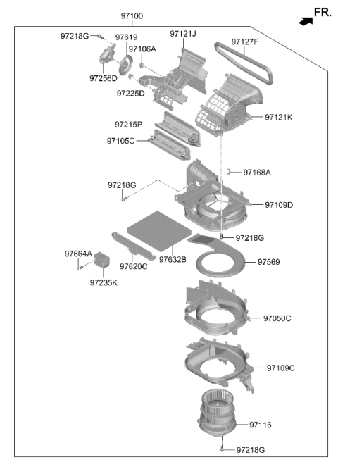 2026 Kia Sorento CASE-INTAKE Diagram for 97121R5000
