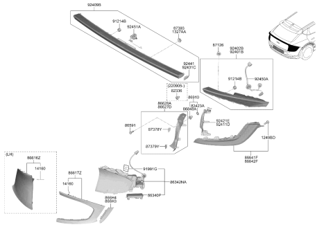 2024 Kia EV6 LABEL-INLET Diagram for 91991CV530