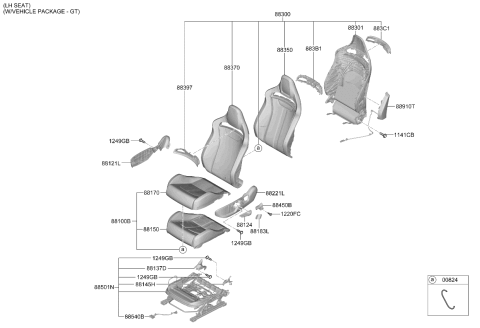 2022 Kia EV6 Front Seat Diagram 4