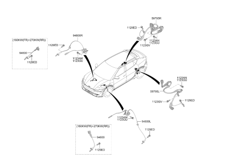 2023 Kia EV6 SENSOR ASSY-SPEED Diagram for 58930CU250