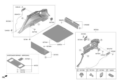 2026 Kia EV6 SWITCH ASSY-REAR SEA Diagram for 894C0CV000CGR
