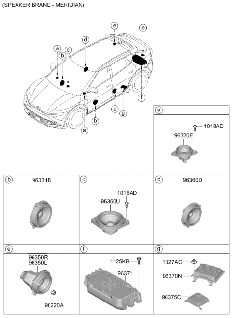 2025 Kia EV6 US Georgia Made Speaker Diagram 2
