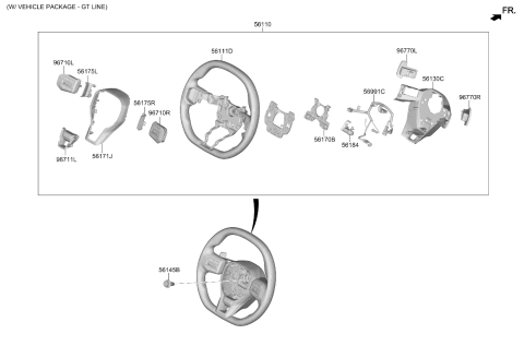 2025 Kia EV6 Extension Wire Left Hand Diagram for 56190CVBC0