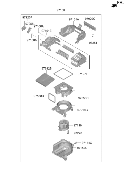 2026 Kia EV6 US Georgia Made Heater System-Heater & Blower Diagram 2