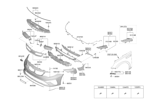 2020 Kia Optima Hybrid Machine Screw Diagram for 1229106307K