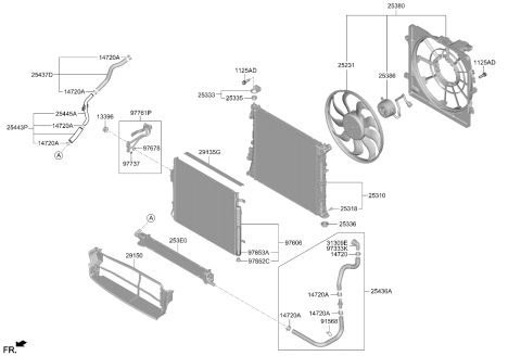 2024 Kia Sportage Cooling Fan Diagram for 25231P4000