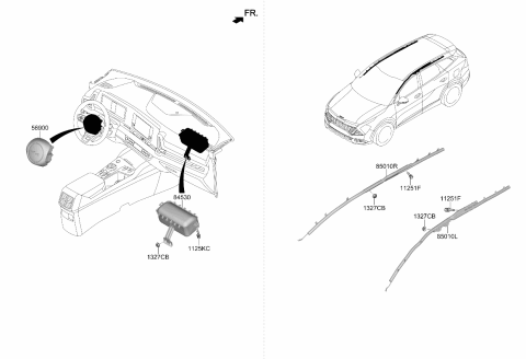 2024 Kia Sportage Curtain Air Bag Module Diagram for 80410P1100