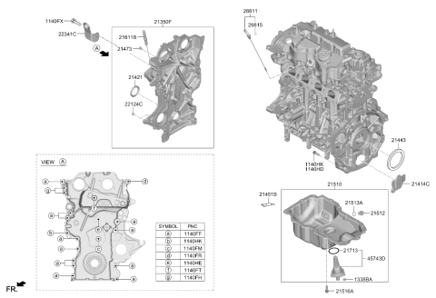 2023 Kia Sportage Cover Assembly-Timing Ch Diagram for 213502M830
