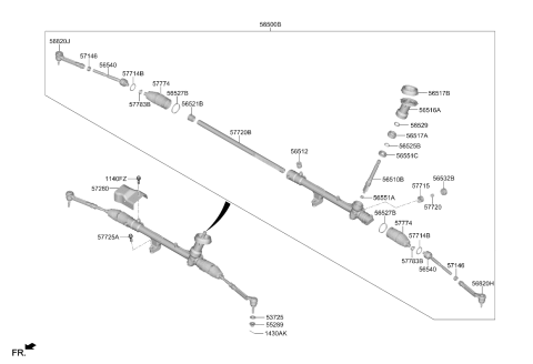 2024 Kia Sportage Steering Gear Assembly Diagram for 56500N9100