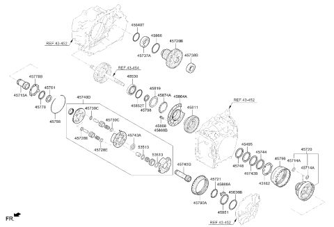 2025 Kia Sportage Bearing Diagram for 458513B000