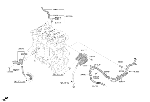 2024 Kia Sportage Pipe-Heater A Diagram for 254572MHA0