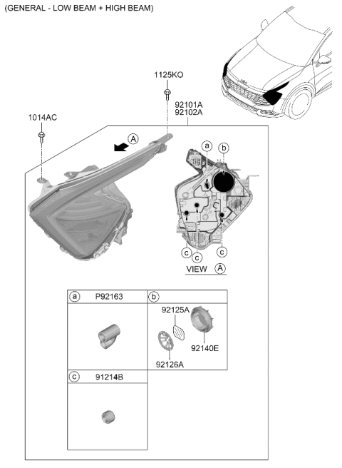 2025 Kia Sportage Hybrid Head Lamp Diagram 2