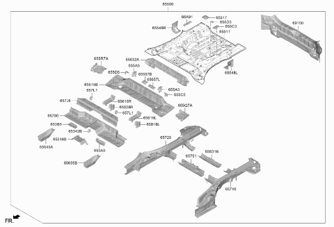 2024 Kia Sportage BRACKET ASSY Diagram for 655P3N9000
