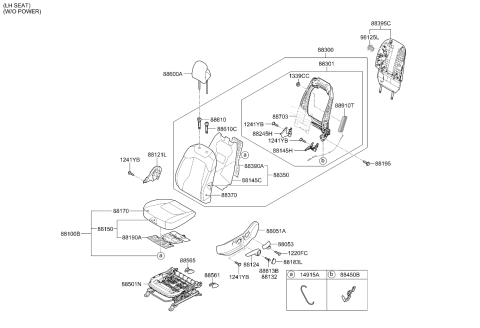 2025 Kia Sportage Hybrid Front Seat Diagram 3