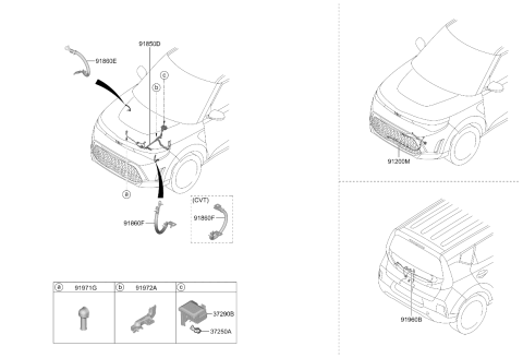 2023 Kia Soul Battery Wiring Assembly Diagram for 91851K0520