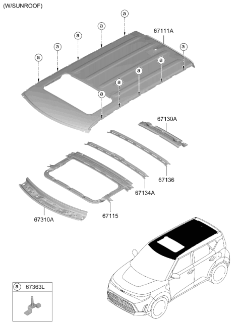 2025 Kia Soul Roof Panel Diagram 2