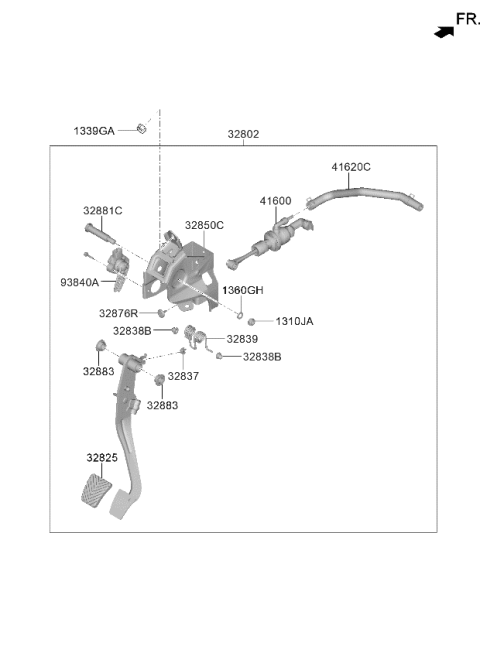 2025 Kia Soul Brake & Clutch Pedal Diagram 2