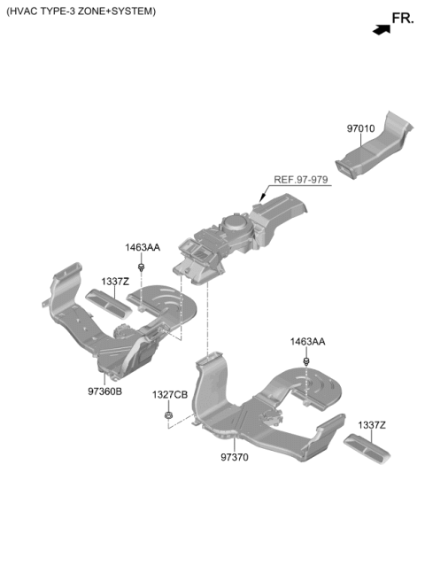 2020 Kia K900 Heater System-Duct & Hose Diagram 2