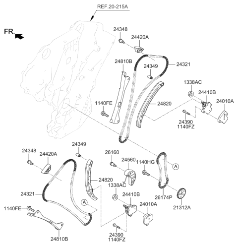 2020 Kia K900 Camshaft & Valve Diagram 2