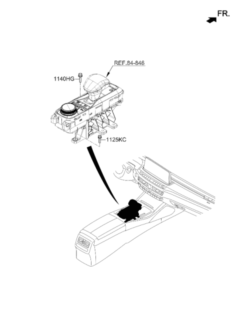 2020 Kia K900 Shift Lever Control Diagram 2