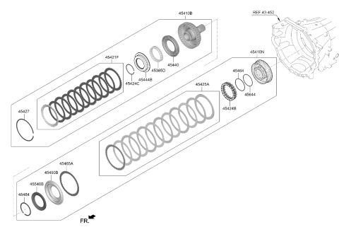 2019 Kia K900 Snap Ring Diagram for 454274J000