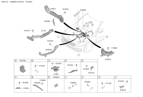 2019 Kia K900 Wiring Mounting Bracket Diagram for 91931J5260