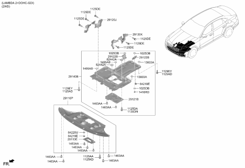 2019 Kia K900 Washer Assembly Bolt Diagram for 1140806166B