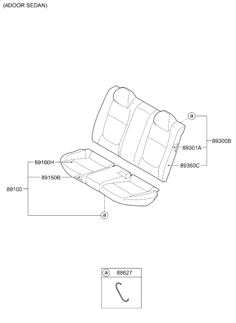 2022 Kia Rio 2ND Seat Diagram 2