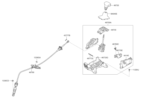 2022 Kia Rio Shift Lever Control Diagram 2