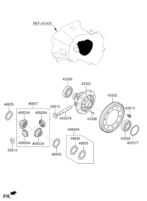 2022 Kia Rio Transaxle Gear-Manual Diagram 2
