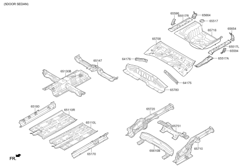 2022 Kia Rio Floor Panel Diagram 2