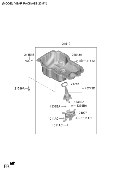 2021 Kia Rio Protector Diagram for 215912M800