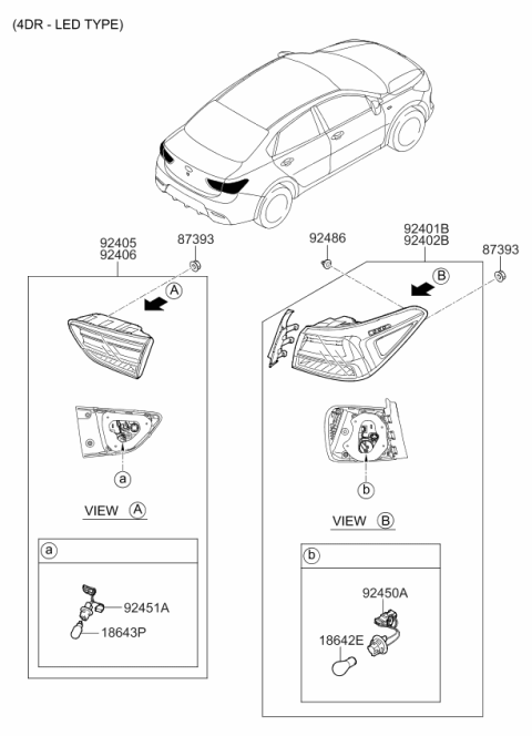 2019 Kia Rio Rear Combination Lamp Diagram 3