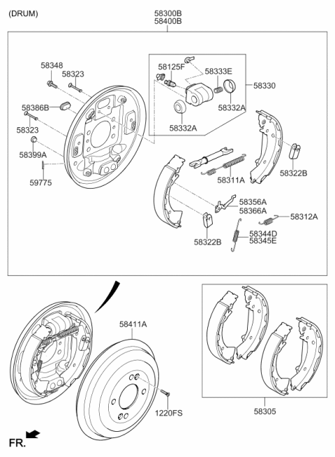 2018 Kia Rio Rear Wheel Brake Diagram 2