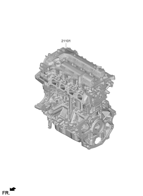 2019 Kia Rio Sub Engine Assy Diagram 2