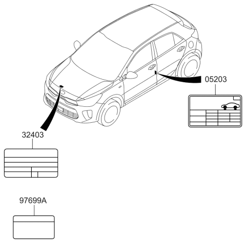 2019 Kia Rio Label Diagram 2