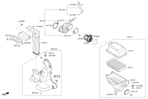2020 Kia Rio Air Cleaner Diagram 2