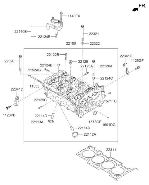 2019 Kia Optima Cylinder Head Diagram 3