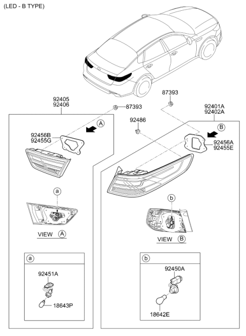 2020 Kia Optima Rear Combination Lamp Diagram 3