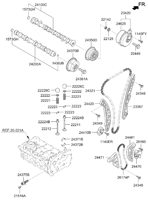 2019 Kia Optima Camshaft & Valve Diagram 2