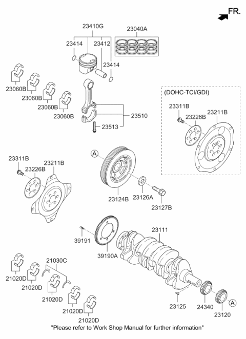 2019 Kia Optima Crankshaft & Piston Diagram 3