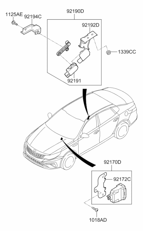 2019 Kia Optima Head Lamp Diagram 3