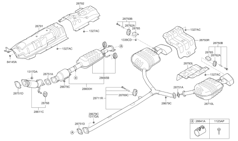 2019 Kia Optima Muffler & Exhaust Pipe Diagram 5