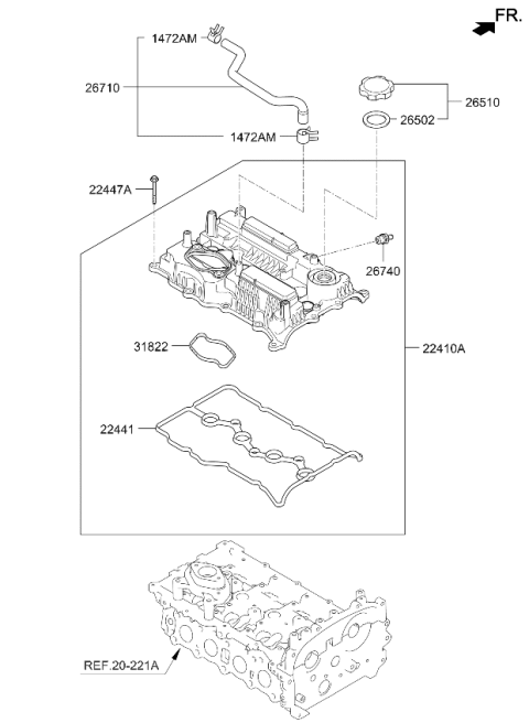 2019 Kia Optima Rocker Cover Diagram 2