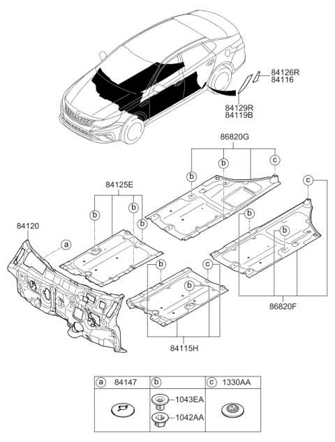 2019 Kia Optima Isolation Pad & Plug Diagram 2