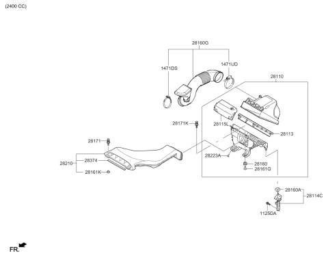 2019 Kia Optima Air Cleaner Diagram 3